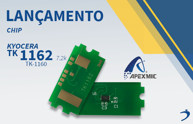 Chip para Kyocera TK-1162 | TK-1160 (P2040) - Lançamento